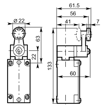 22 ball bearing roller lever straight