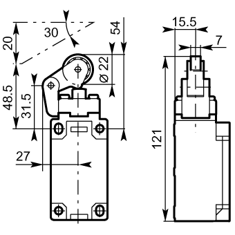 22 bb roller lever polyamide roller lever 40mm plastic dimensions