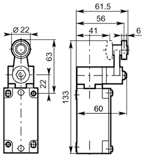22 stainless steel roller lever2 40mm metal dimensions