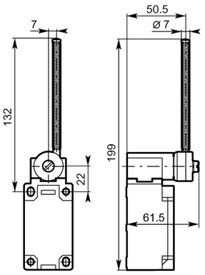 Coil spring lever dimensions