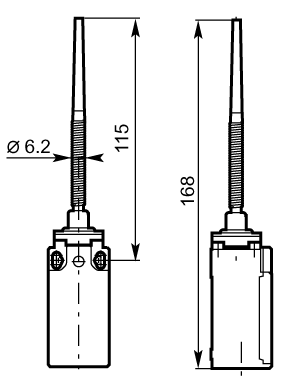 Flex rod insulated end 30mm plastic diagram