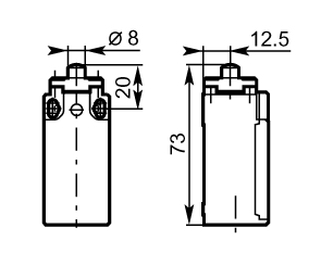 Plain thermoplastic plunger 30mm plastic diagram