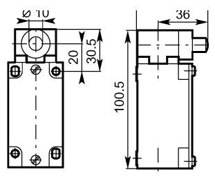 Stainless steel lateral plain plunger dimensions