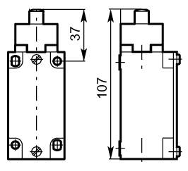 Stainless steel plain plunger 40mm metal diagram