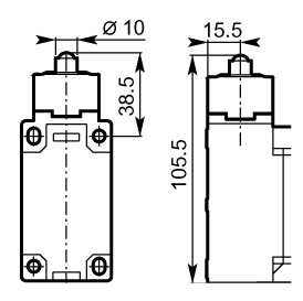 Steel ball plunger 40mm plastic dimensions